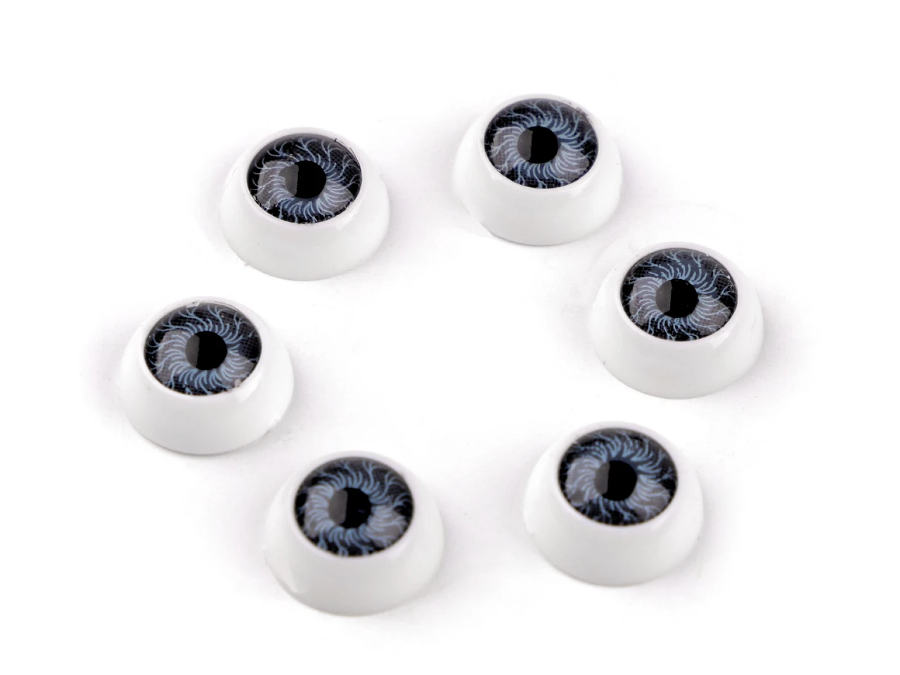 Plastové oči na nalepenie Ø12 mm-6ks