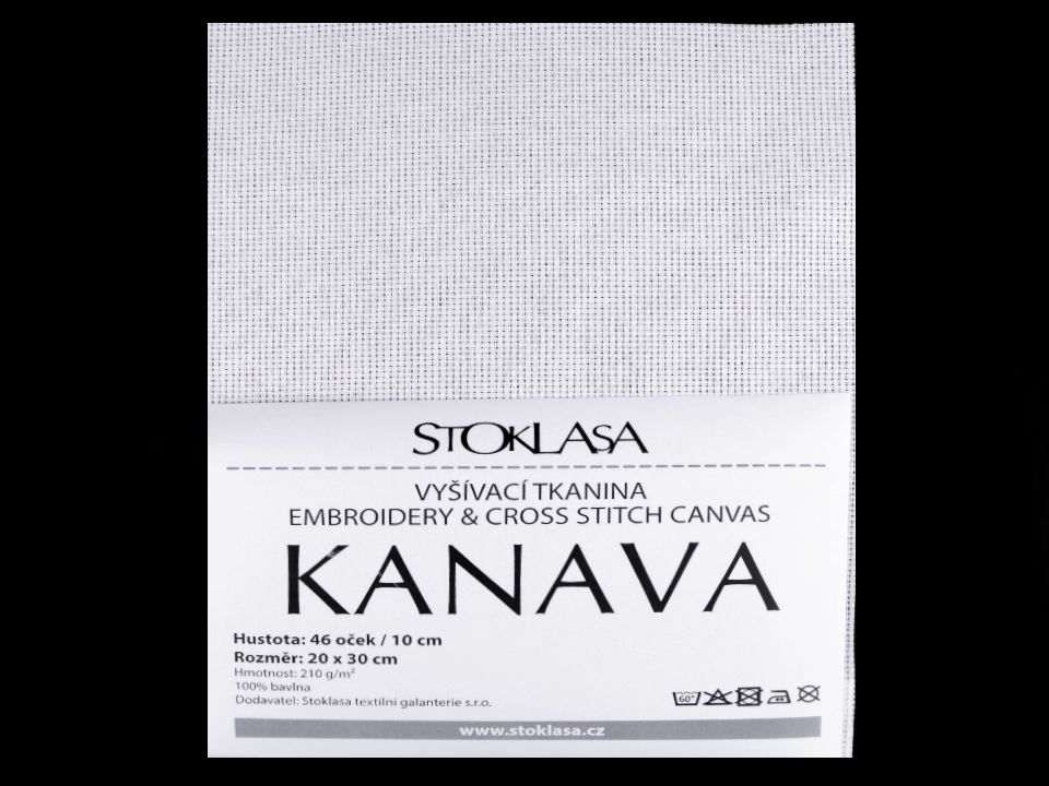 Vyšívacia tkanina Kanava 20x30 cm 46 očiek - 1 ks