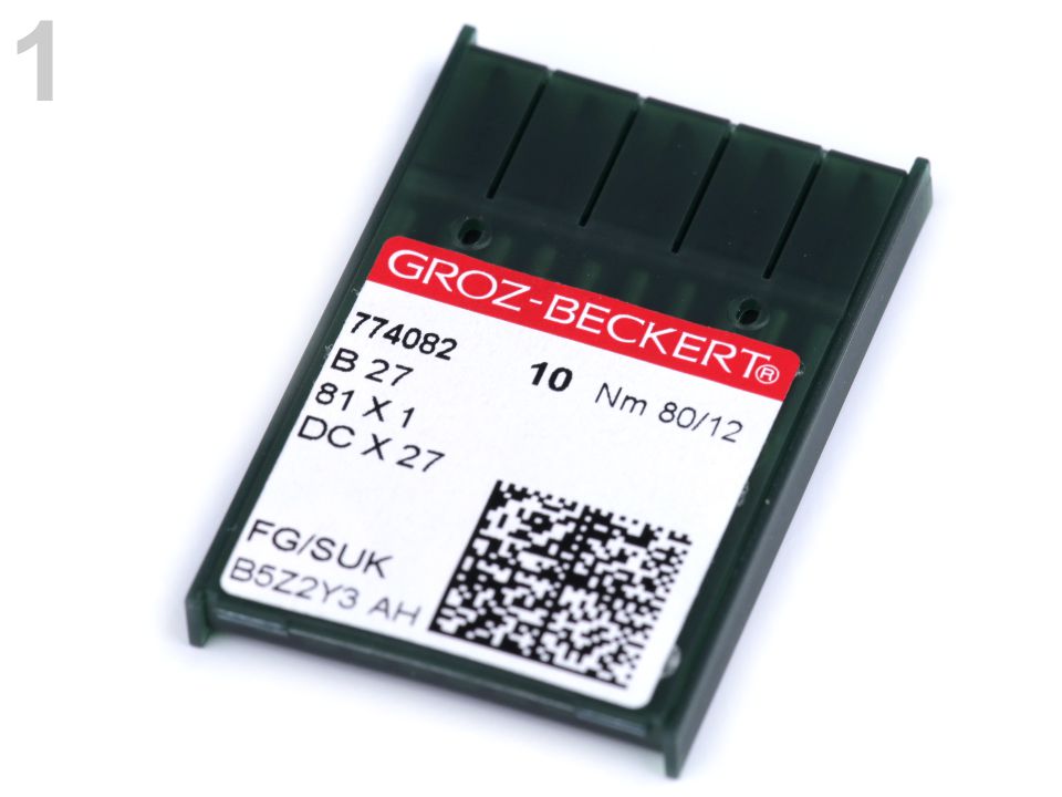 Strojové ihly Groz - Beckert B27 80 pre overlocky / na priemyselné stroje