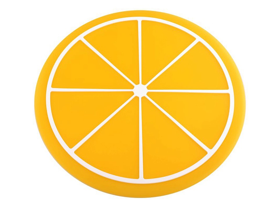 Silikónová podložka citrón, pomaranč, melón, kiwi, jahoda Ø9 cm - 1 ks