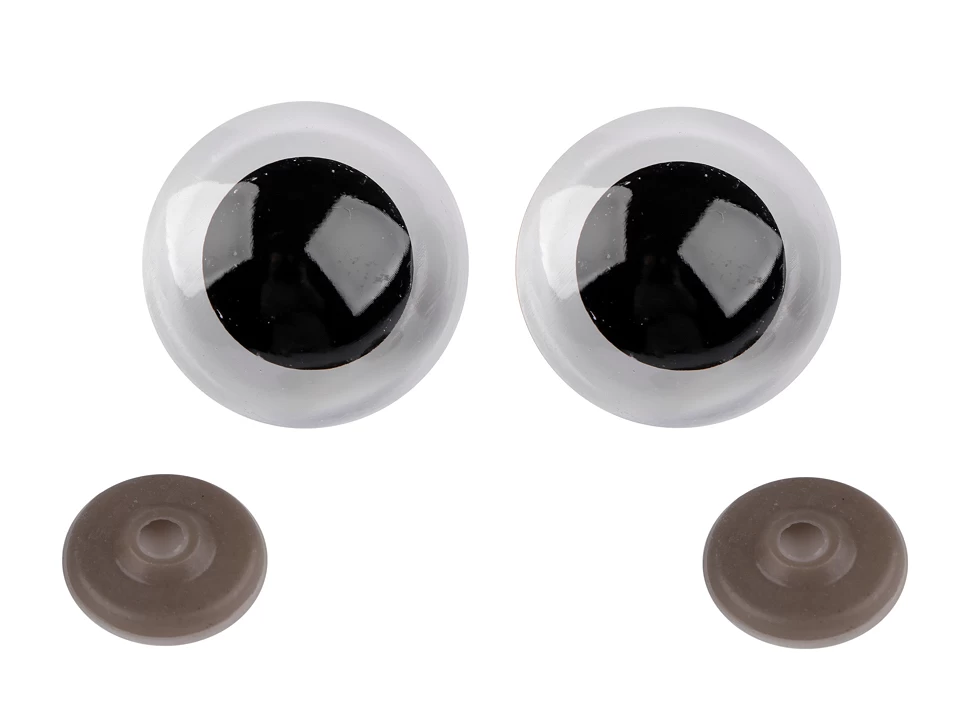 Oči veľké s poistkou Ø40 mm 2. akosť- 2sada (2oči)