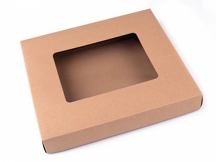 Papierová krabica s priehľadom - 5 ks