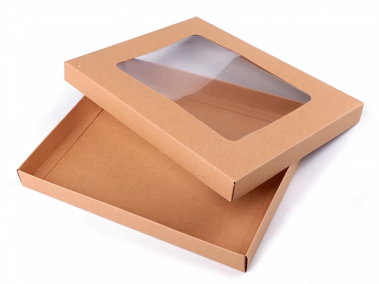 Papierová krabica s priehľadom - 1 ks