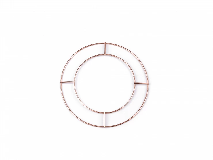 Dvojitý kovový kruh na lapač snov / na dekorovanie Ø15 cm - 1 ks