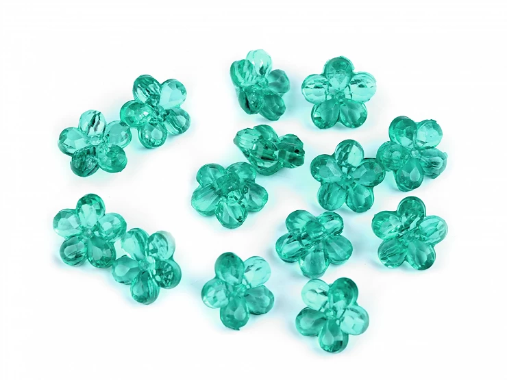 Plastové gombíky / korálky kvet Ø12 mm - 5g