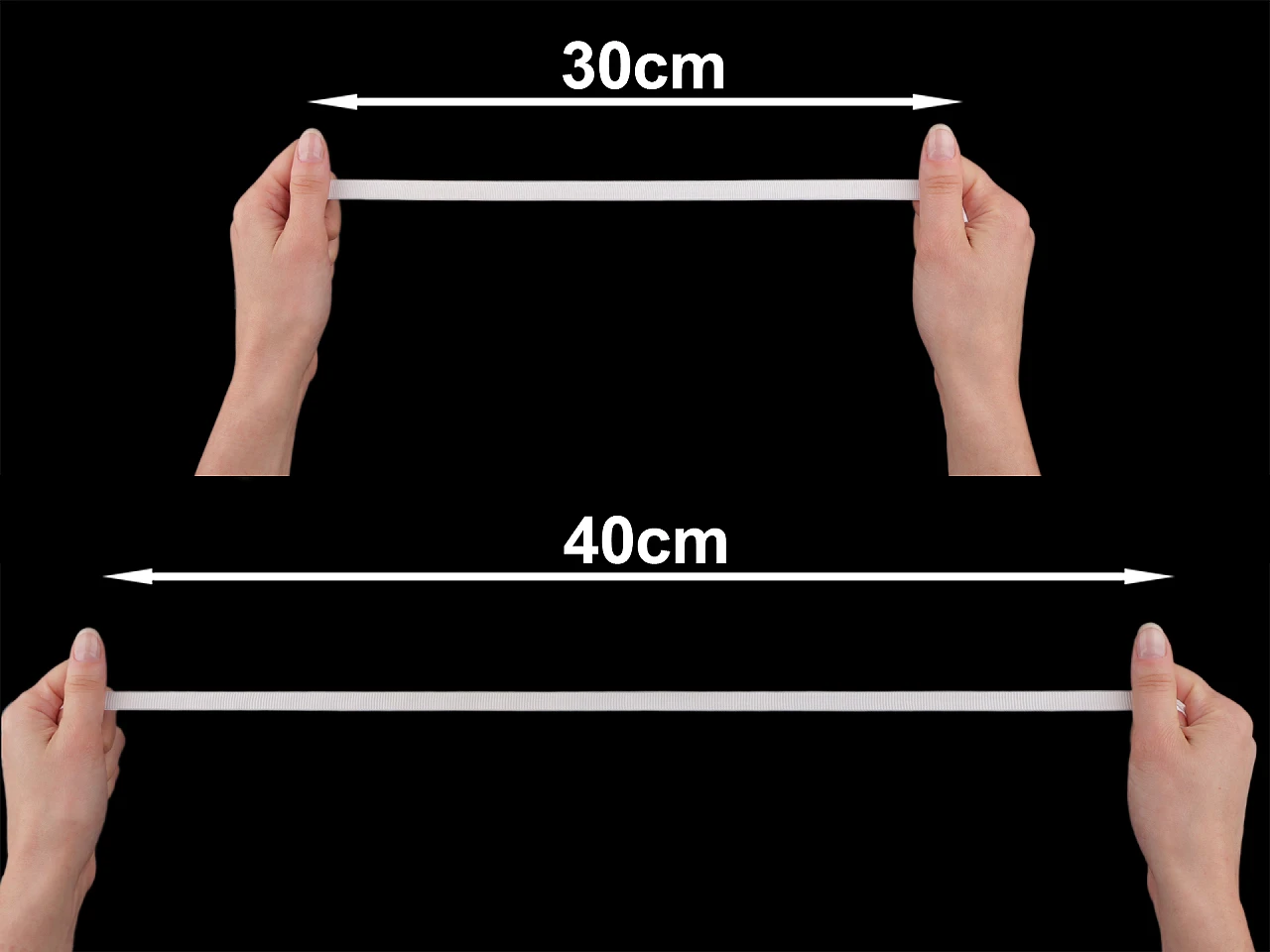 Guma s rypsovým vzorom / ramienková šírka 10 mm- 1m