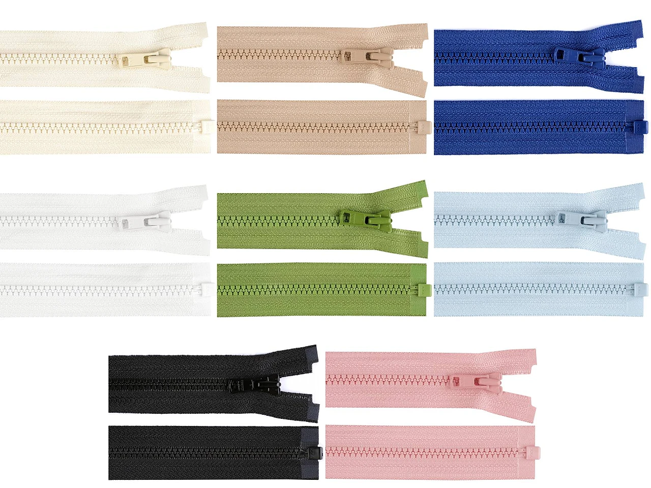Kostený zips YKK No 3 dĺžka 45 cm- 1ks