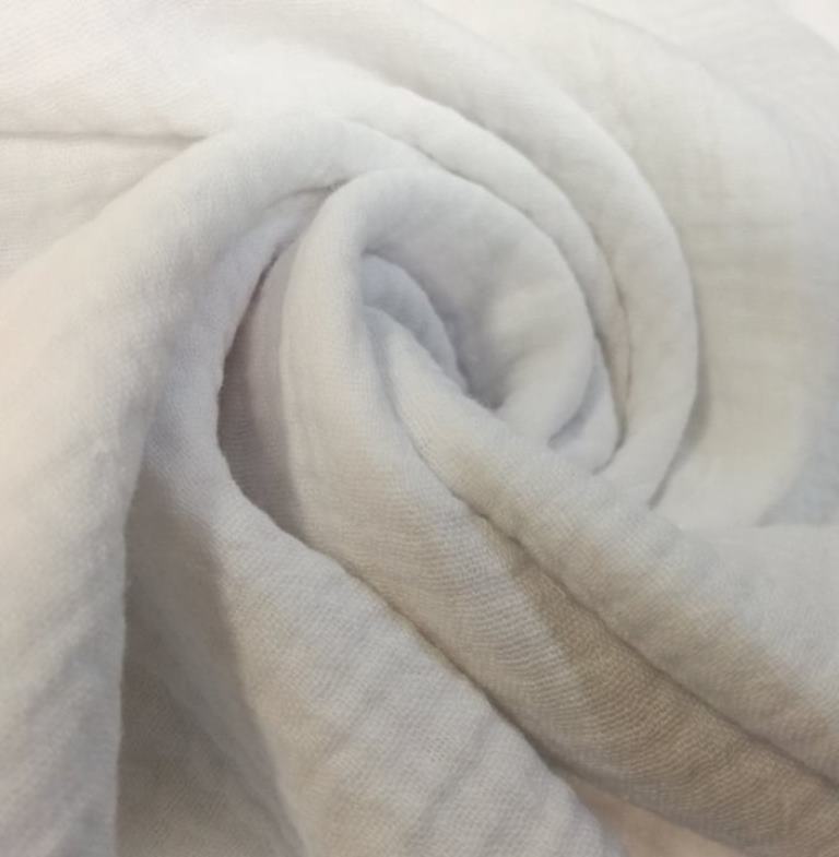DVOJITÁ GÁZOVINA/MUŠELÍN- BIELA- ZBYTOK 44cm!!!
