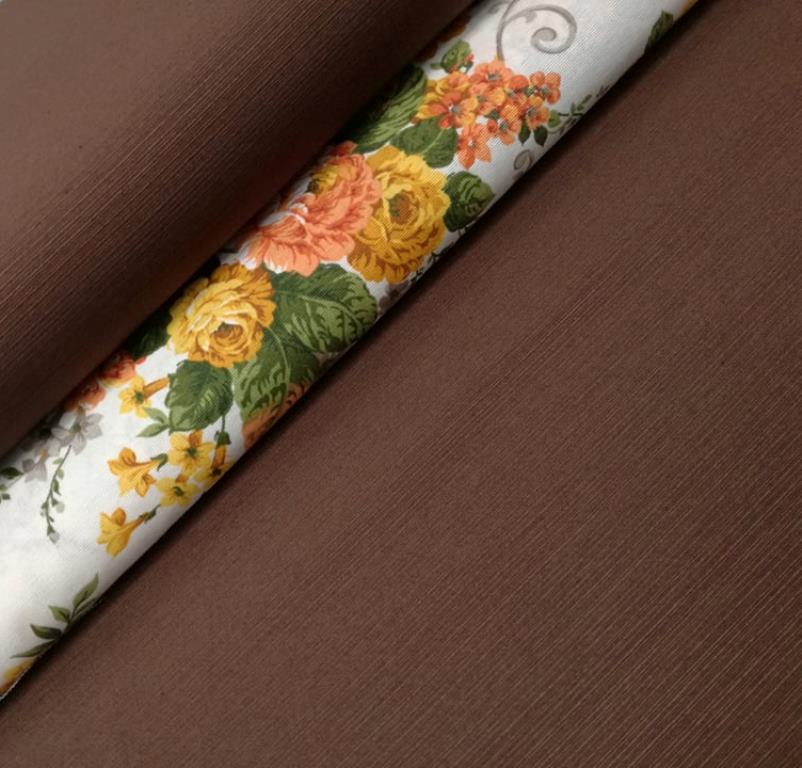 DEKORAČNÁ LÁTKA EMOTION ČOKOLÁDOVÁ- OBOJSTRANNÁ ZÁVESOVINA 280cm!!!-posledný kus 90cm!!!