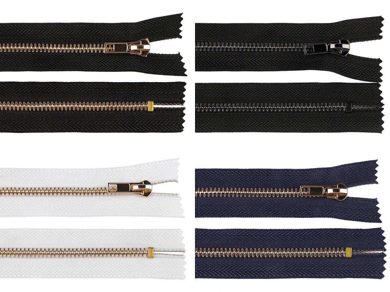 Kovový zips No 5 dĺžka 20 cm (jeansový)- 1ks