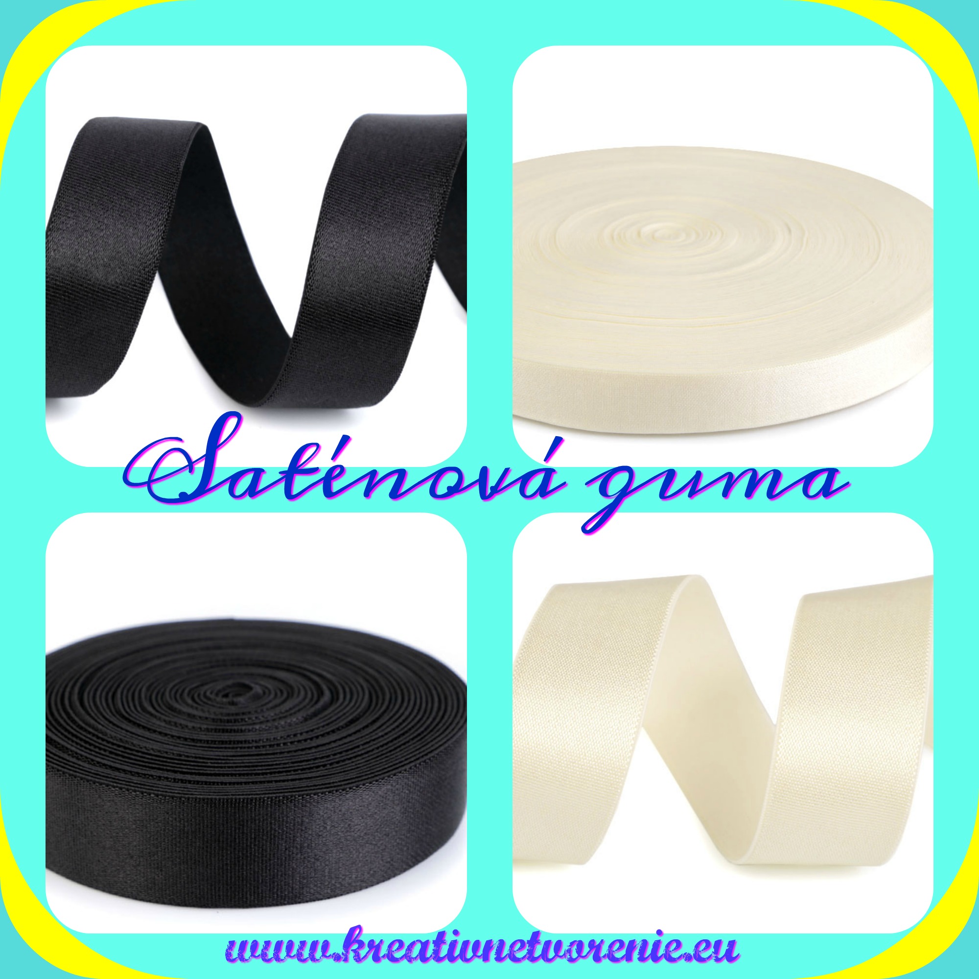 Guma s lurexom šírka 20 mm- 1m