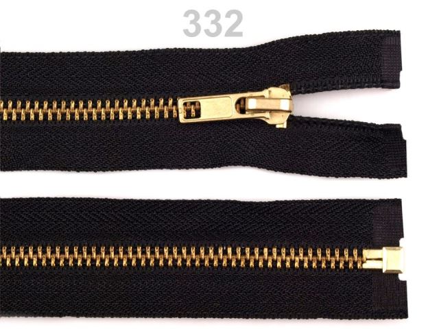 Kovový / mosadzný zips šírka 6 mm dĺžka 65 cm