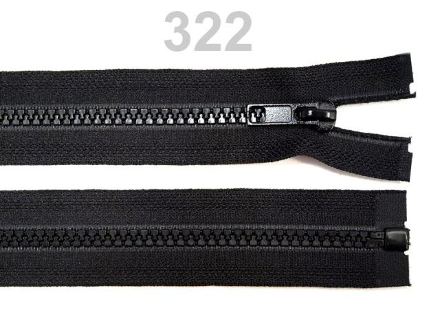 Zips kosticový 5mm deliteľný 90cm (bundový) MART čierny