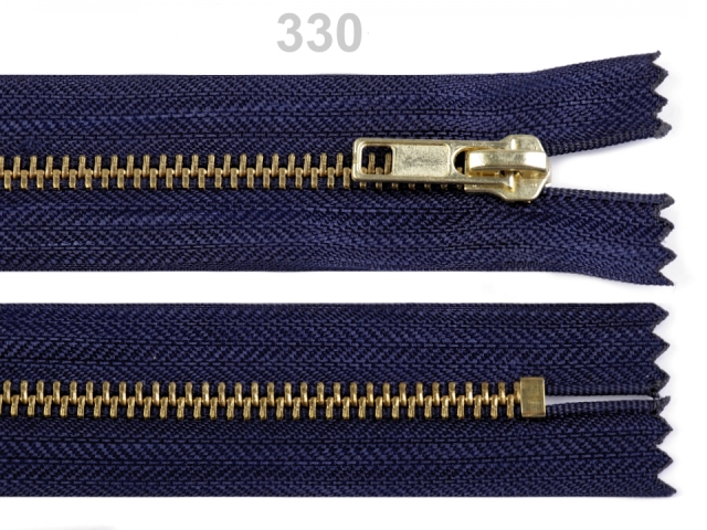 Kovový zips šírka 6 mm dĺžka 18 cm - 1 ks