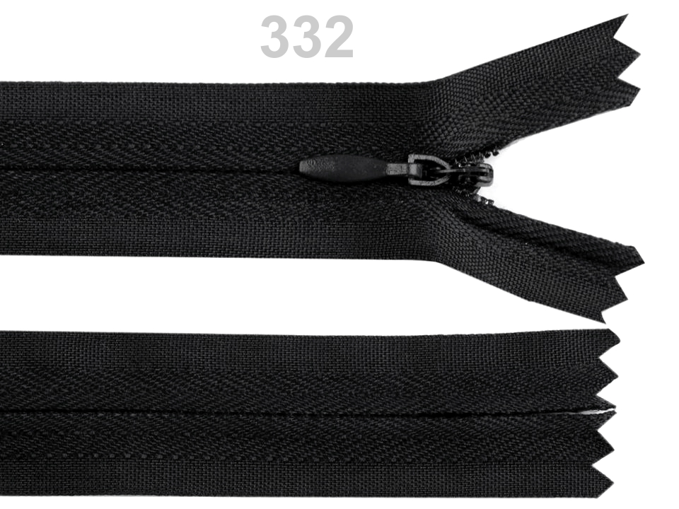 Špirálový zips skrytý šírka 3 mm dĺžka 20 cm 