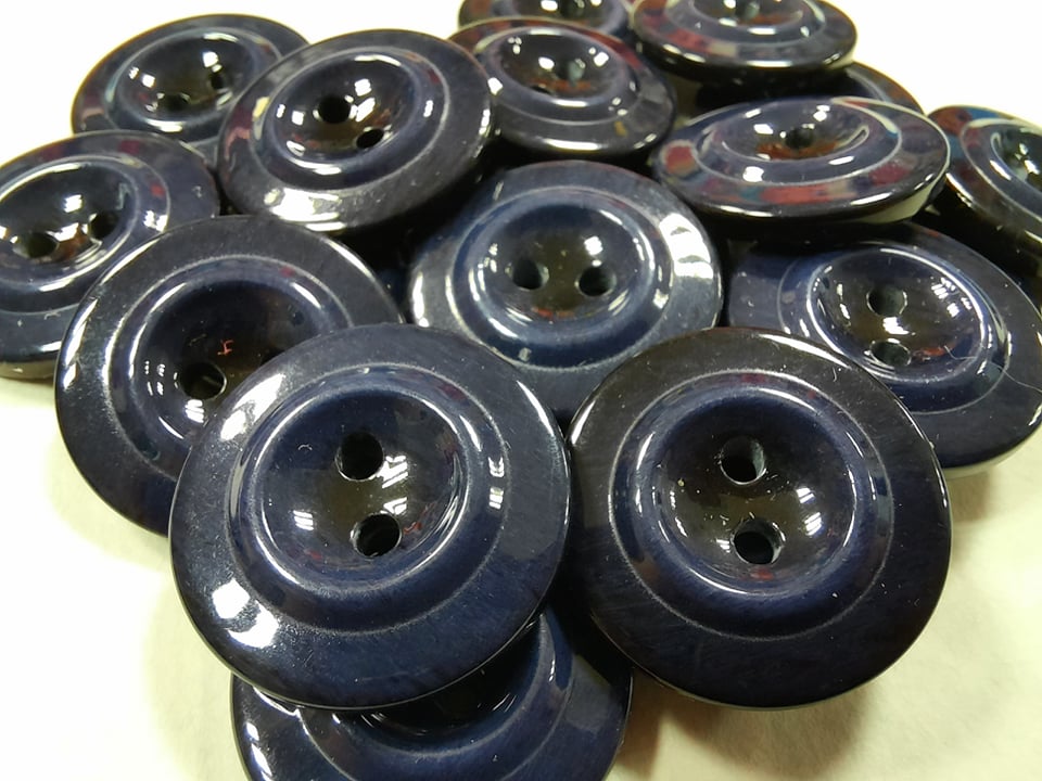 Modrý gombík  Ø 23mm - 1 ks