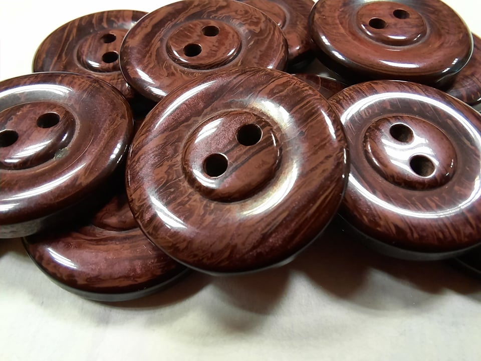 Bordový vzorovaný gombík  Ø 23mm - 1 ks