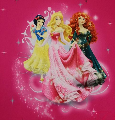 DEKORAČNÁ ZÁVESOVINA DISNEY METRÁŽ - PRINCESS ROSE - Posledný kus 150cm!!!