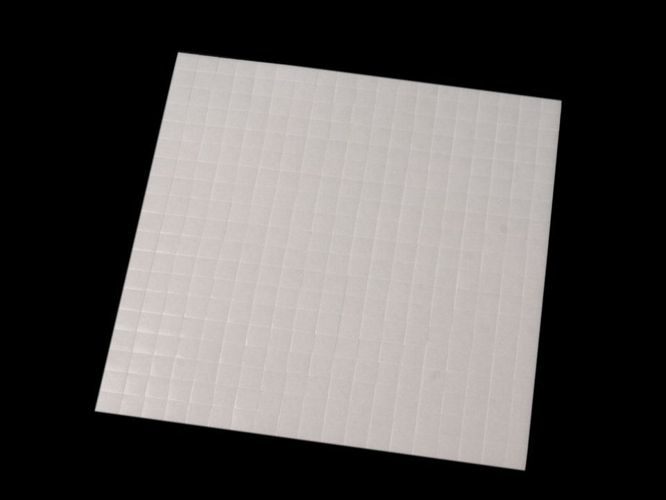 Obojstranné lepiace štvorčeky 5x5 mm - 1 karta