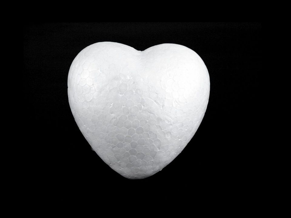 Srdce Ø10 cm polystyrén - 2 ks