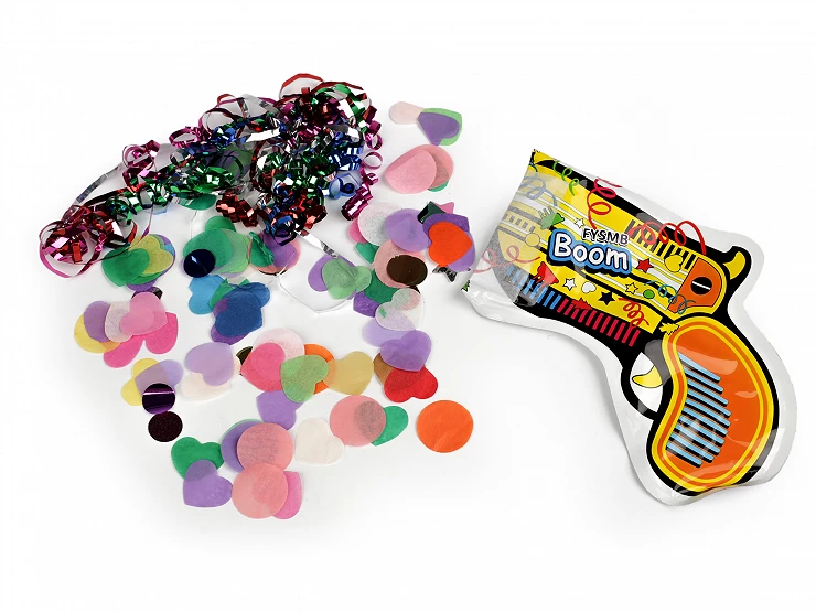 Vystreľovacia párty konfety pištoľ - 1ks