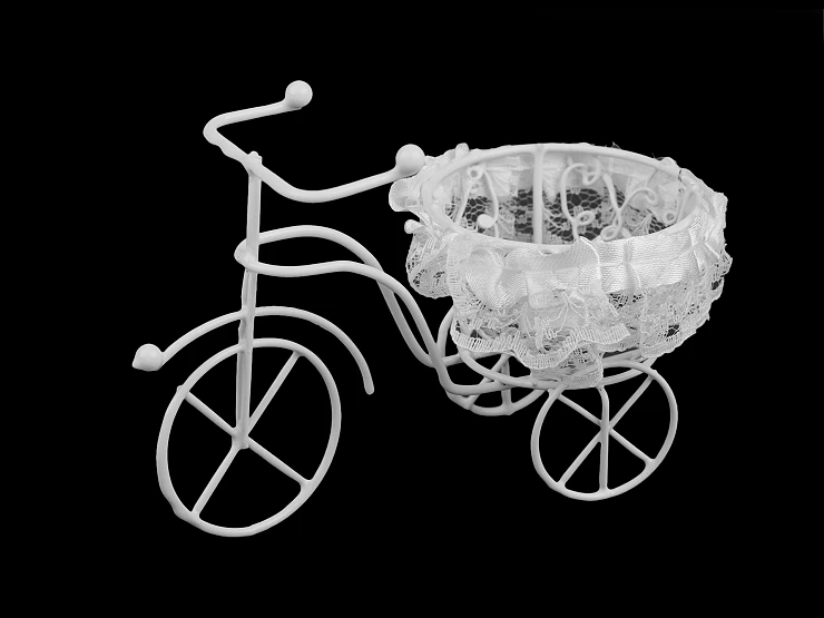 Dekorácia bicykel s košíkom - 1ks