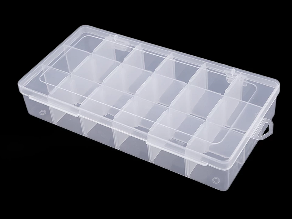Plastový box / zásobník 12,5x23x4 cm-1ks