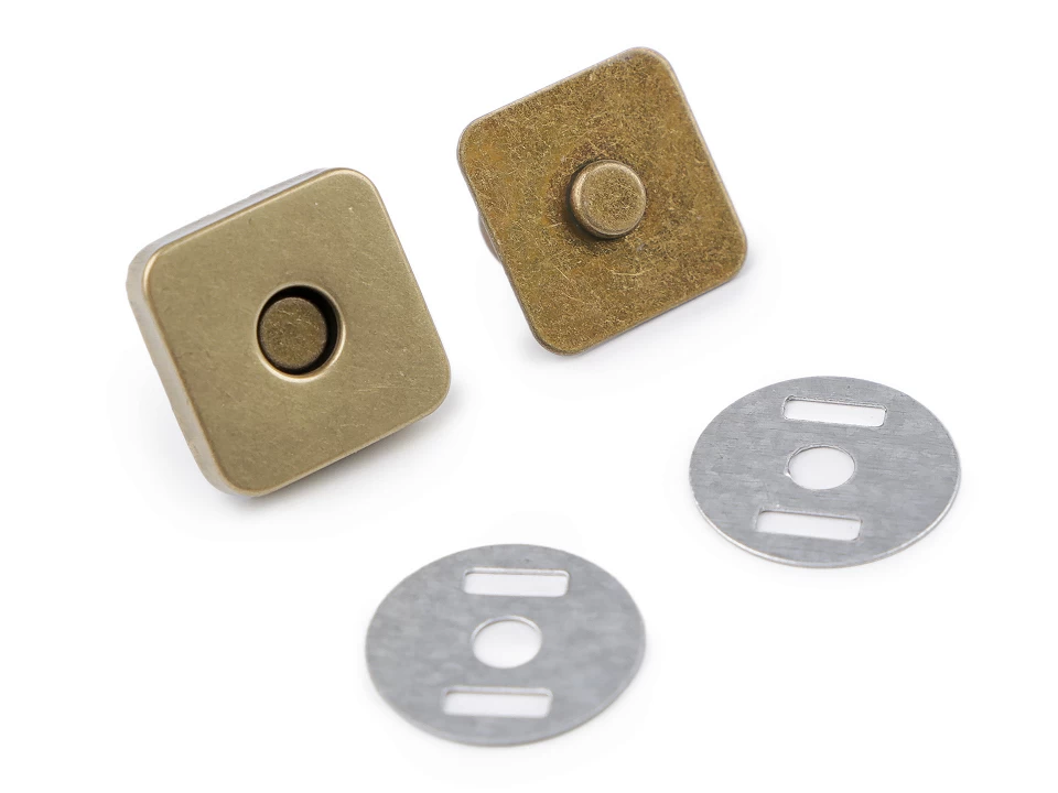 Magnetické zapínanie 18x18 mm štvorec- 5 sada 
