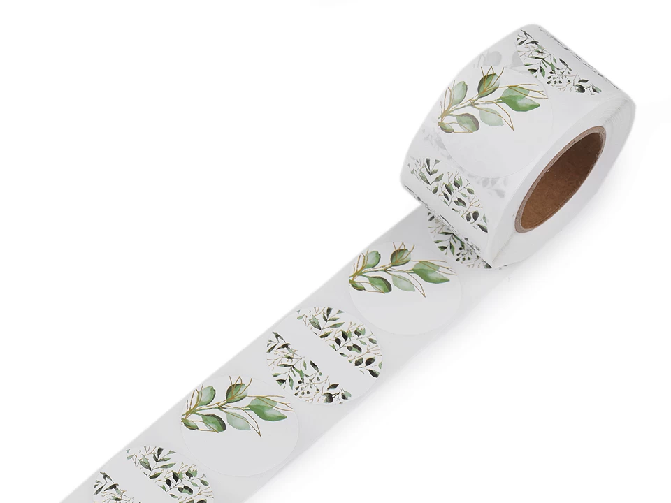 Papierové samolepky Ø38 mm na popis - 1 zväzok