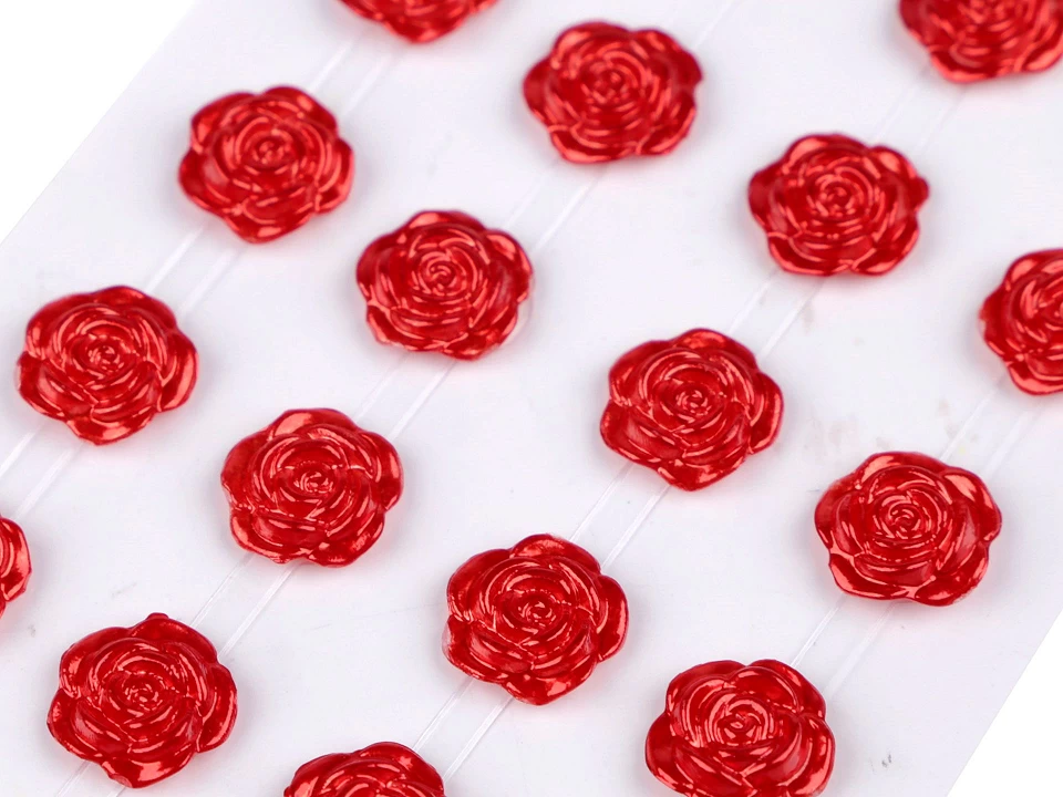 Samolepiace ruže na lepiacom prúžku Ø11 mm - 1 karta