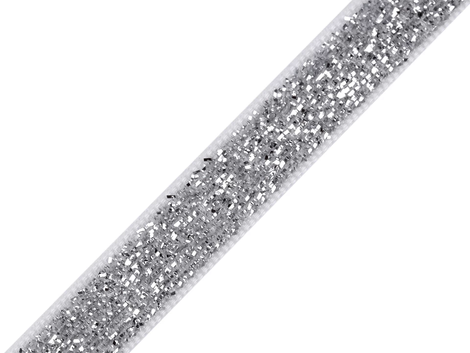 Zamatová lurexová stuha šírka 10 mm -3m