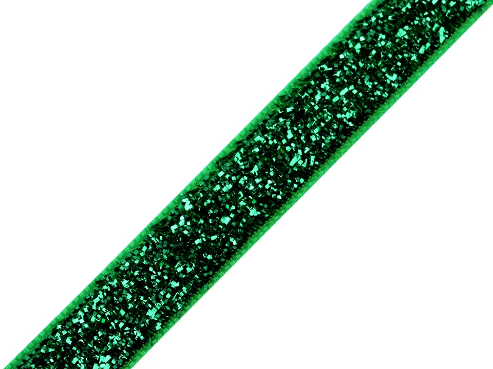 Zamatová lurexová stuha šírka 10 mm -3m