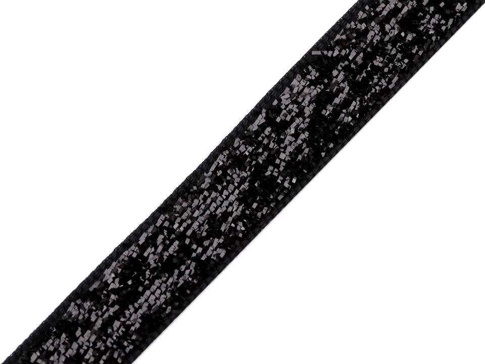Zamatová lurexová stuha šírka 10 mm -3m