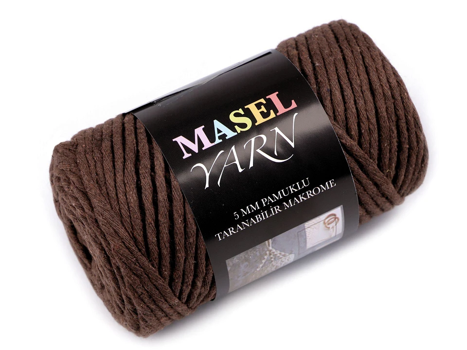 Recyklovaná bavlnená priadza macrame Ø5 mm