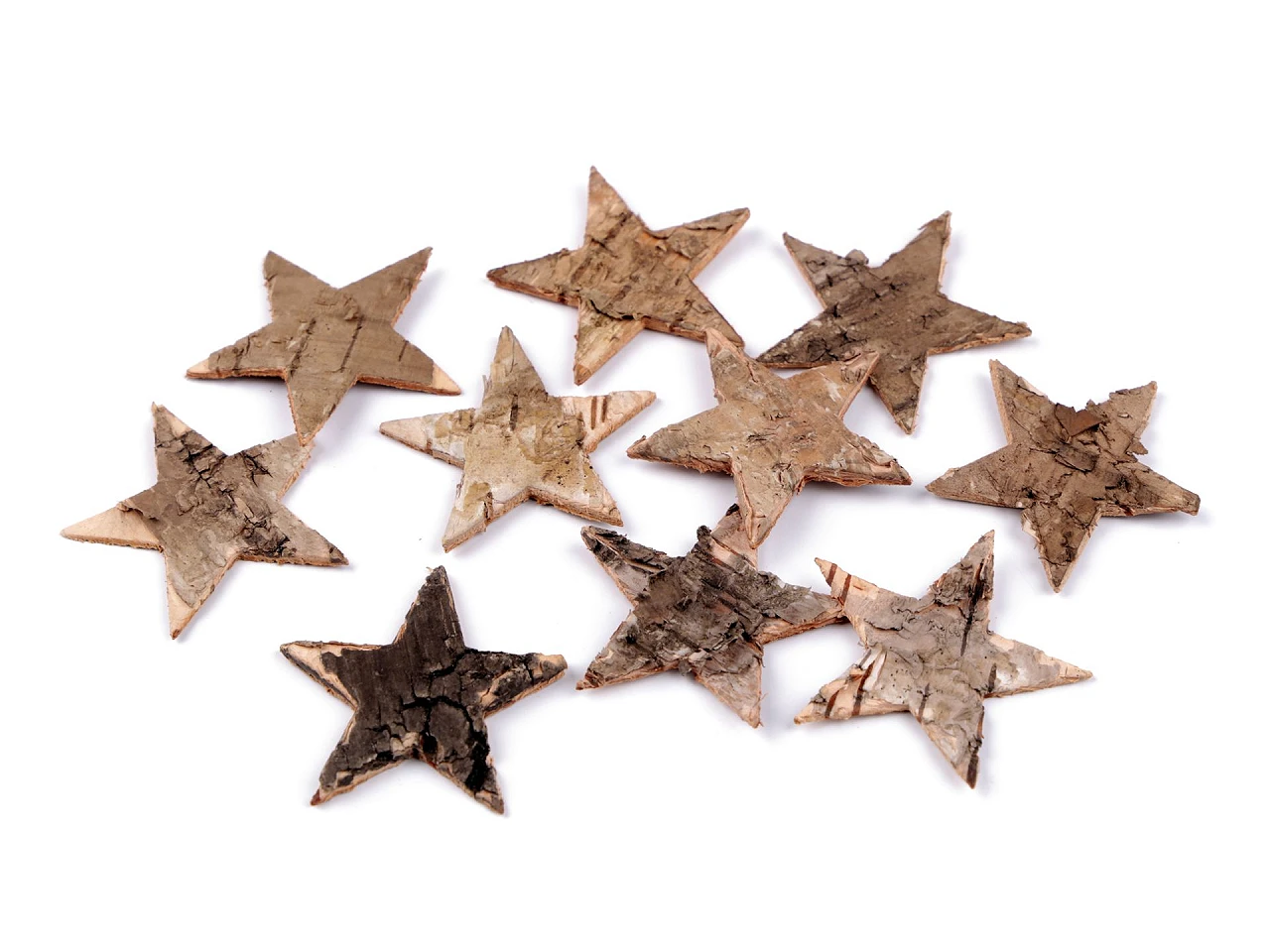 Hviezdy z brezovej kôry - 10 ks