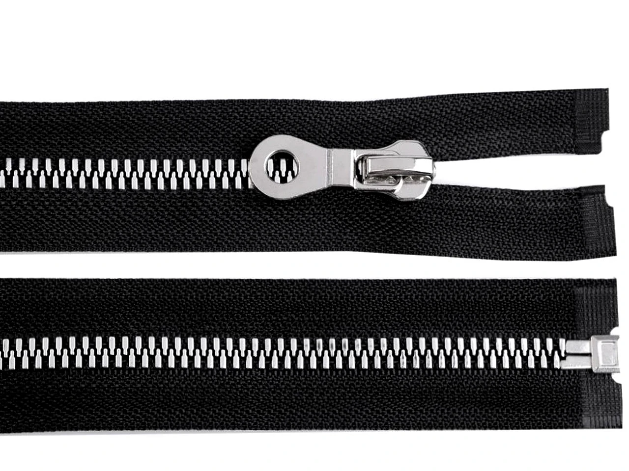 Kostený zips, imitácia kovu No 8 dĺžka 90 cm bundový-1ks