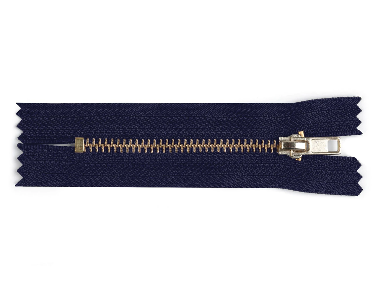 Kovový zips šírka 4 mm dĺžka 8 cm - 1 ks