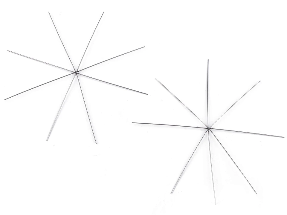 Vianočná hviezda / vločka drôtený základ na korálkovanie Ø13,5 cm - 2 ks