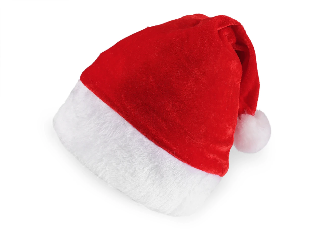 Detská vianočná zamatová čiapka - 1 ks