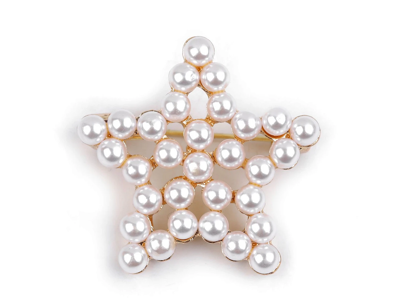 Brošňa hviezda s perlami-1ks