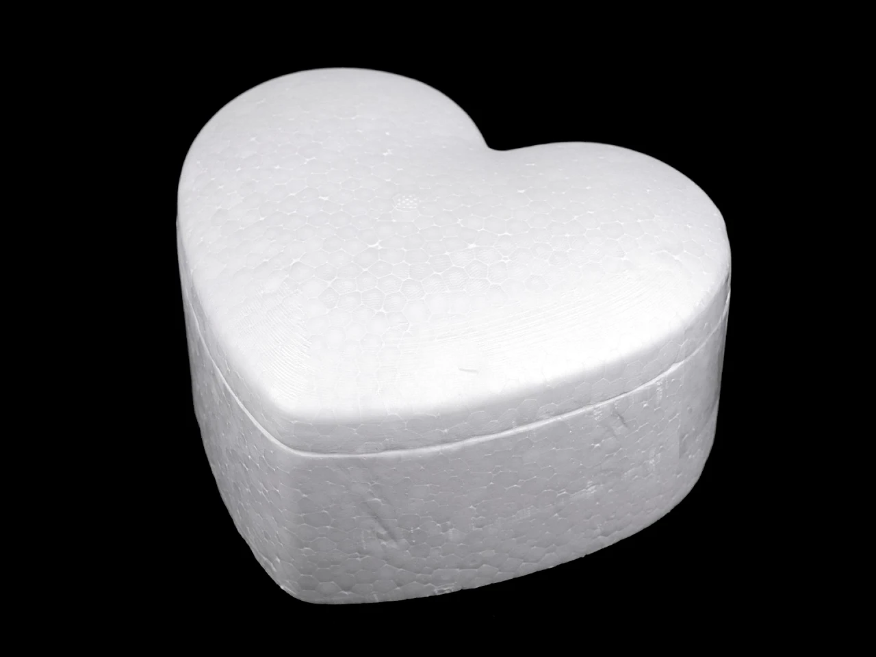 Krabička srdce na dotvorenie 12,5x15 cm polystyrén - 1 ks