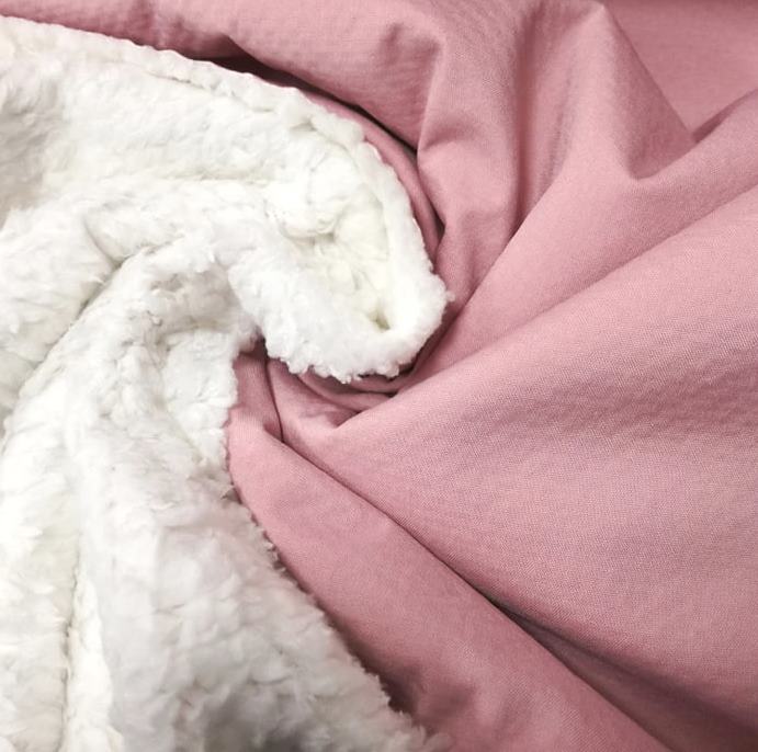 ZIMNÝ SOFTSHELL COSY S BARANČEKOM PÚDROVO RUŽOVÝ