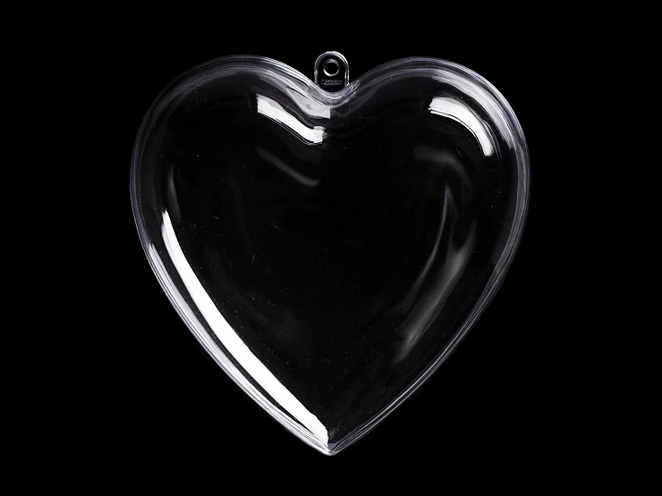 Plastová krabička srdce 10x10 cm dvojdielne - 1ks