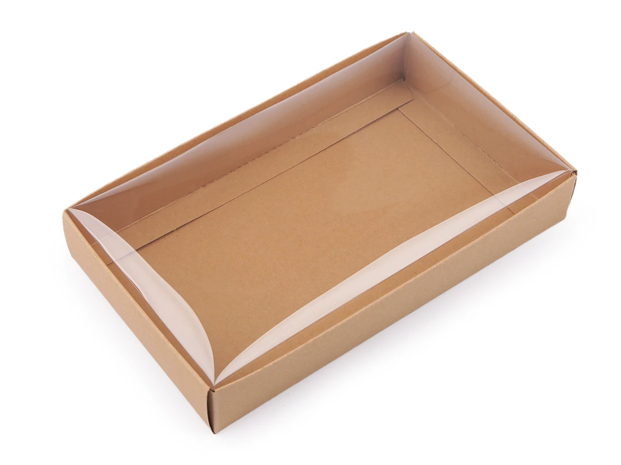 Papierová krabica s priehľadným vekom - 10 ks