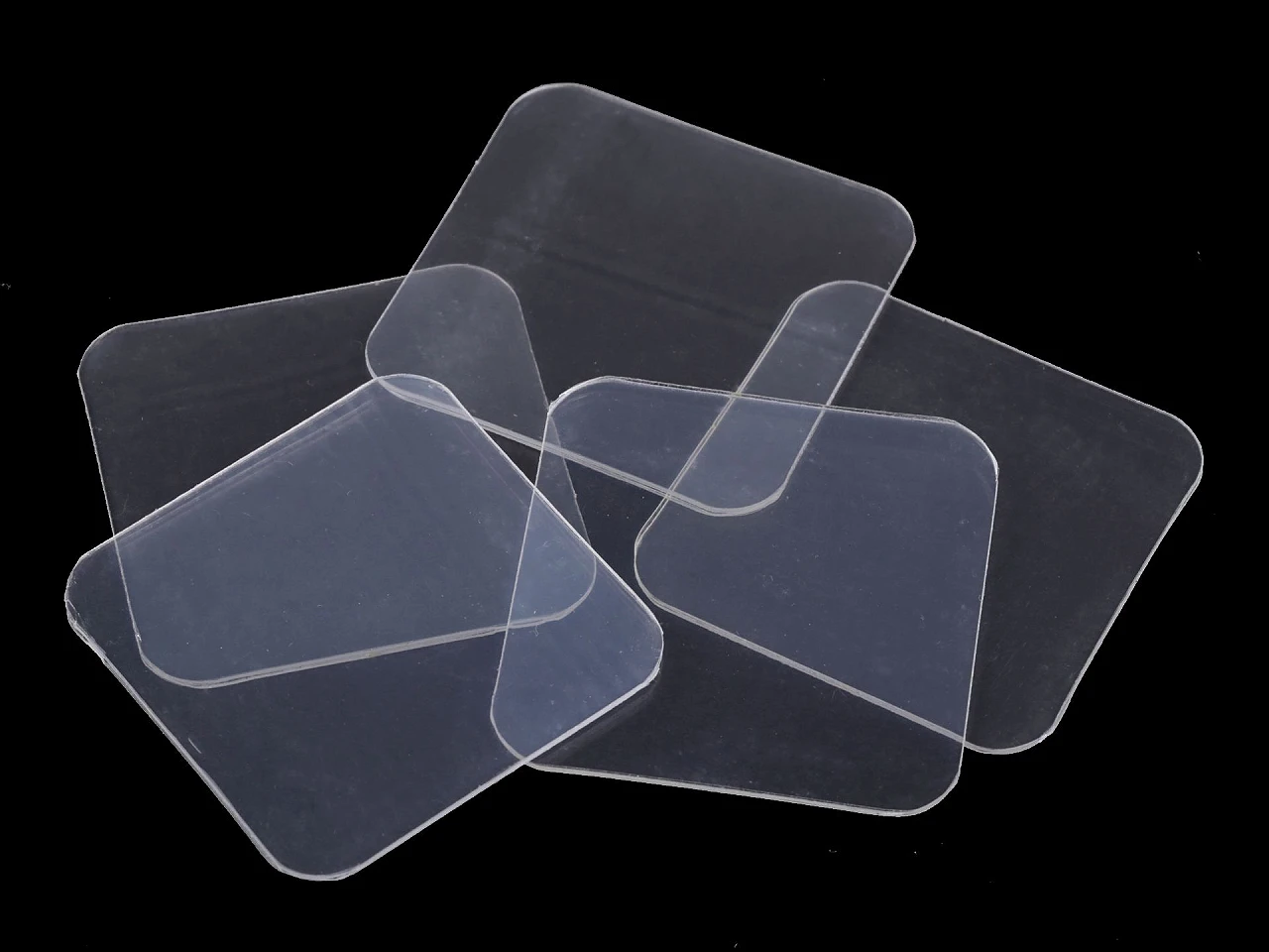 Nano transparentná obojstranná samolepka 5,8x5,8 cm-5ks
