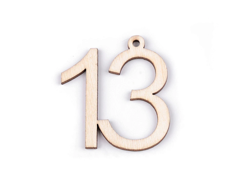 Drevené narodeninové čísla so závesom- 10ks
