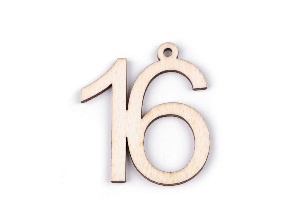 Drevené narodeninové čísla so závesom- 10ks