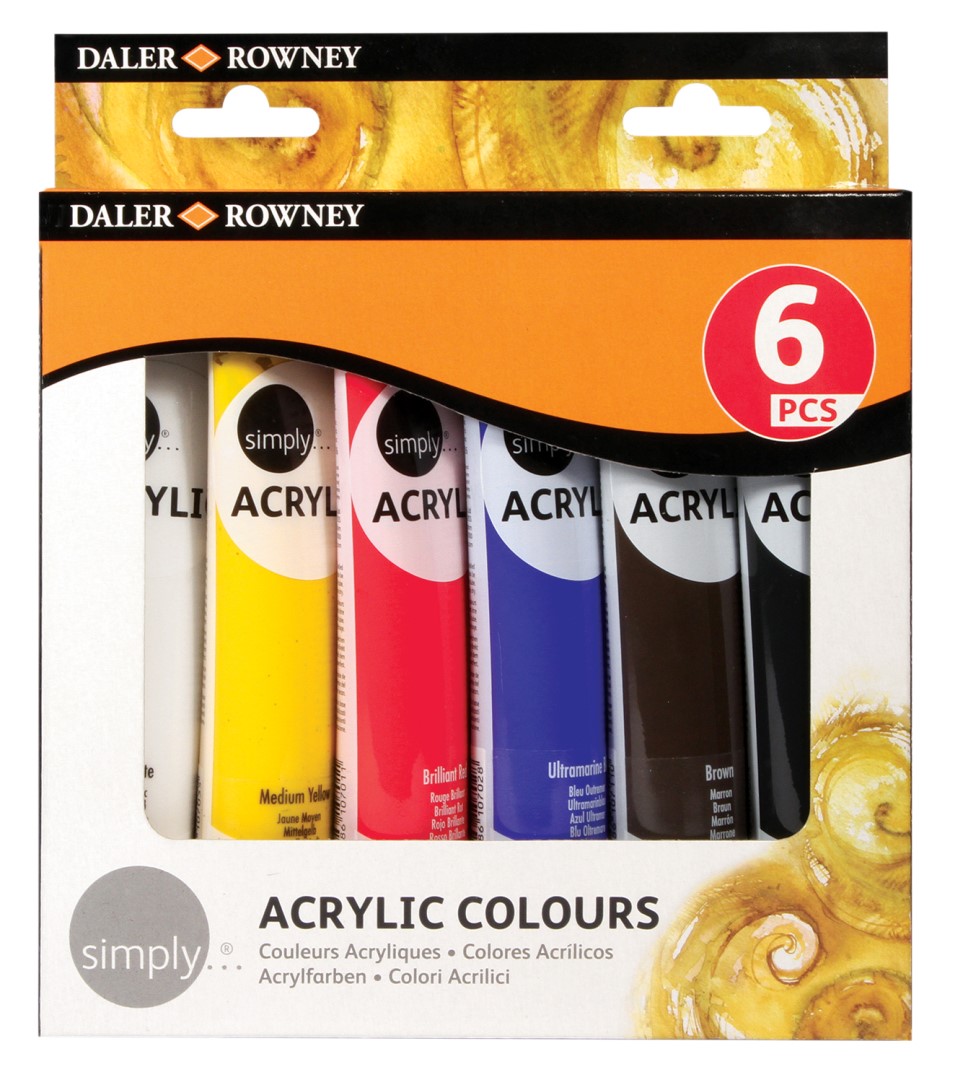 D&R Simply sada akrylových farieb 6x75ml