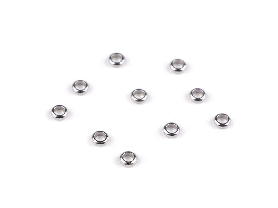 Rondelka / ozdobný diel z nerezovej ocele Ø4mm- 10ks