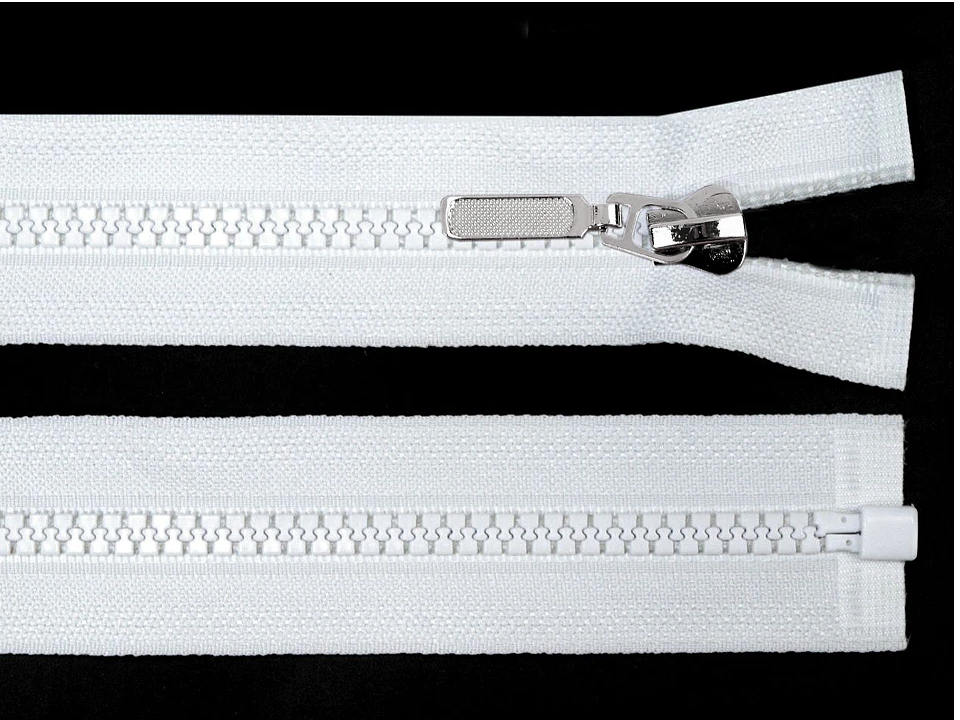 Kostený zips No 5 dĺžka 30 cm s ozdobným jazdcom- 1ks
